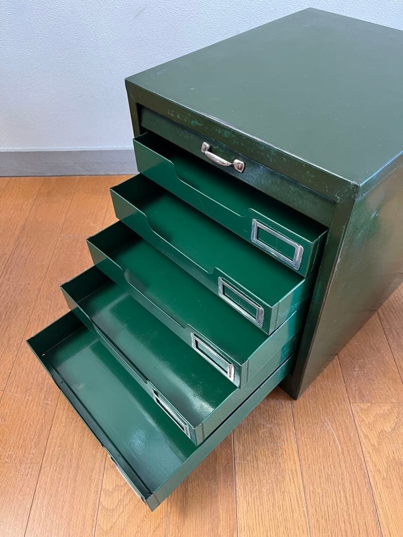 ヴィンテージ　WAKO スチールチェスト　シャッター　インダストリアル　工業系