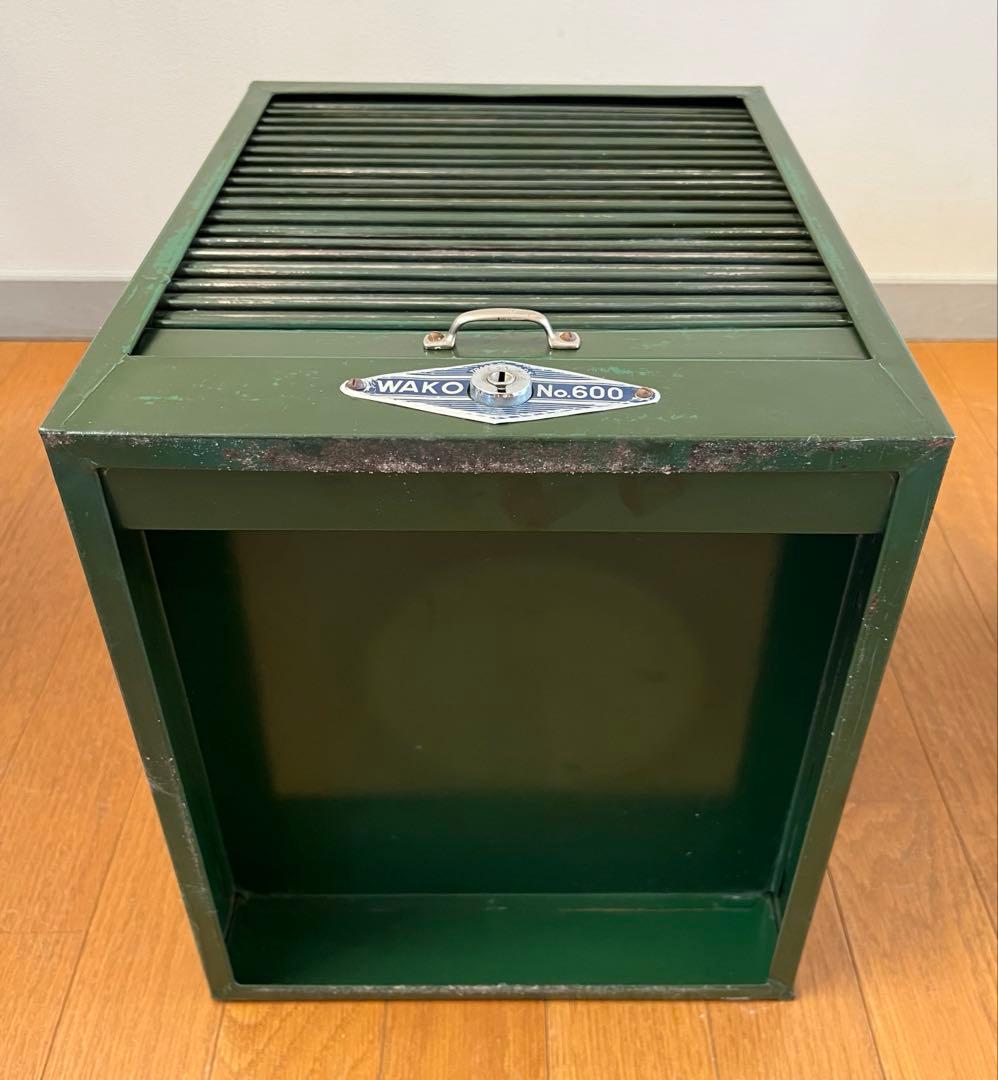 ヴィンテージ　WAKO スチールチェスト　シャッター　インダストリアル　工業系