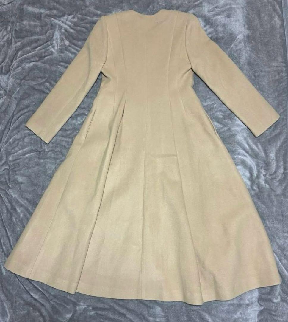 CELFORD 美シルエット✨ノーカラーフレアコート ベージュ36ロング