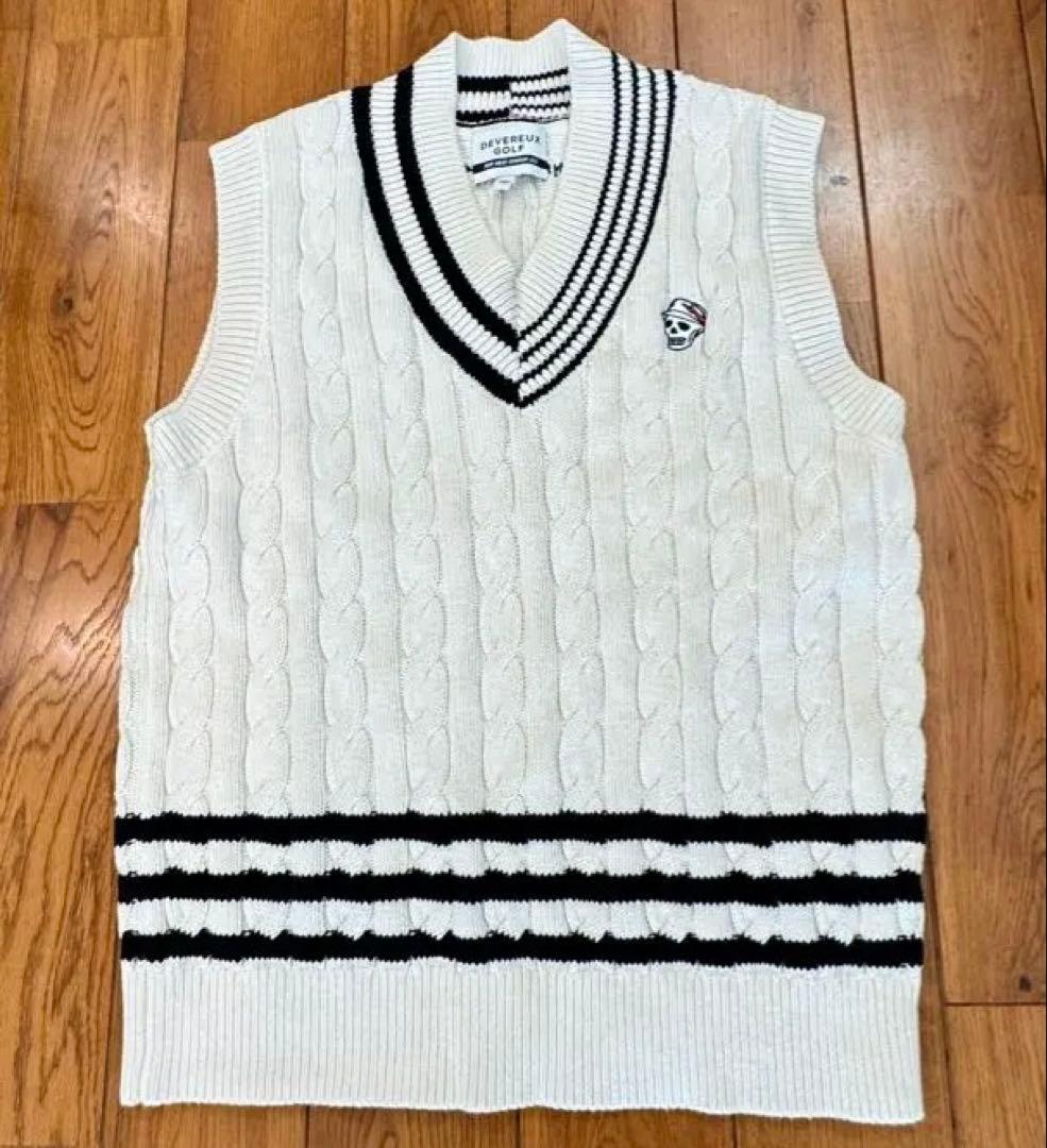 DEVERAUX GOLF デヴァローゴルフケーブルニットベスト