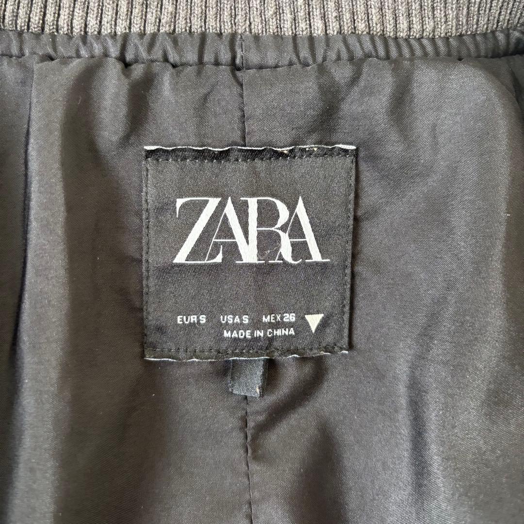 ZARA✨洗える　フェイクレザー　G1フライトジャケット ダメージ加工　短丈