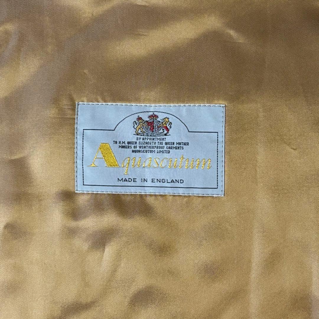 【未使用】Aquascutum イングランド製　ステンカラーコート　ヴィンテージ