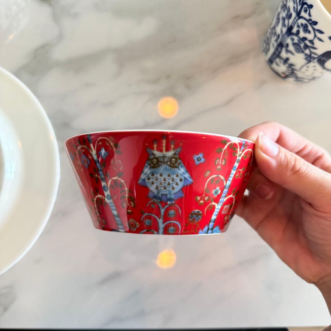 に*こ様 【最終価格】タイカ クリスマス レッド ブルー マグ プレート ボウル