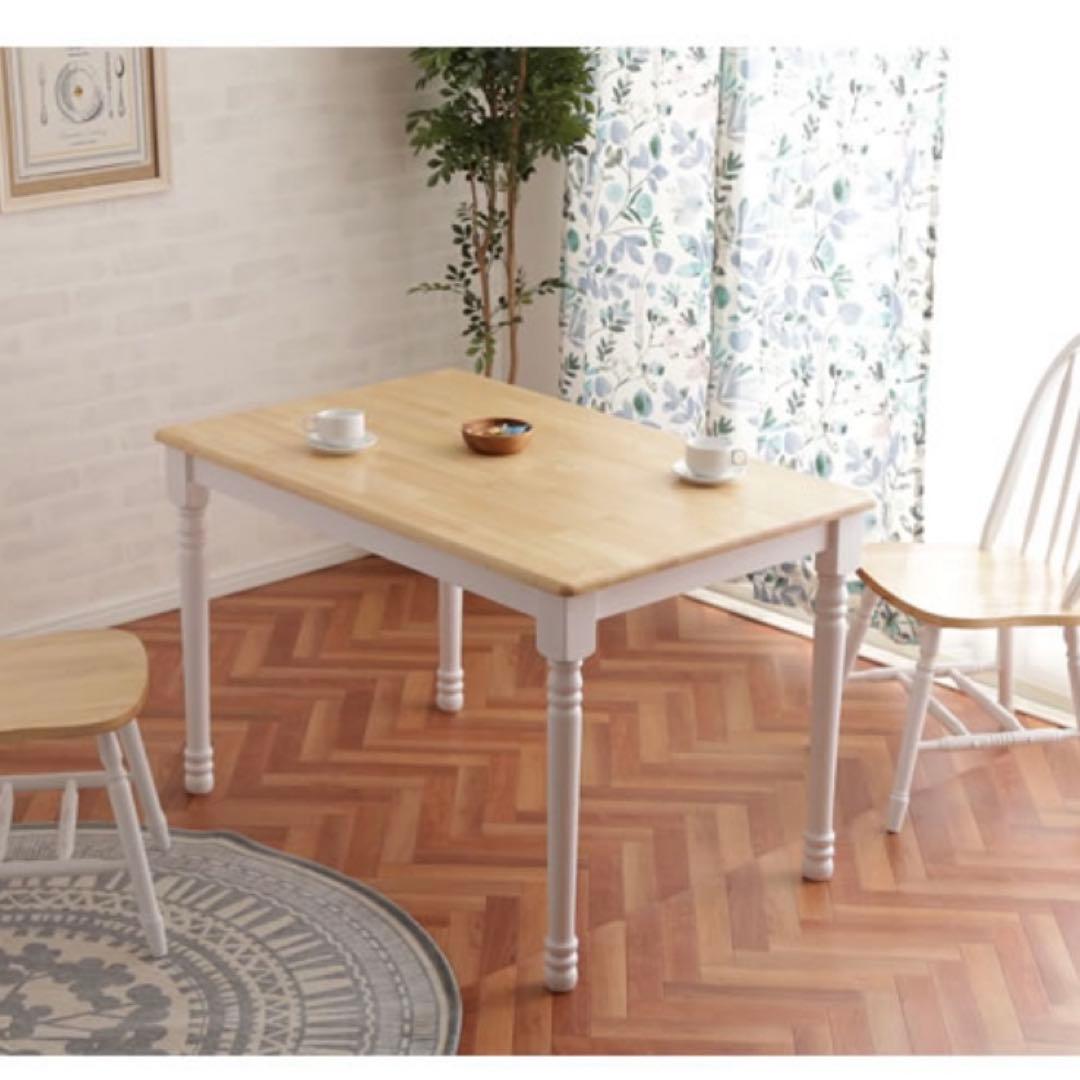 【最終値下げ】木製ダイニングテーブル ろくろ脚