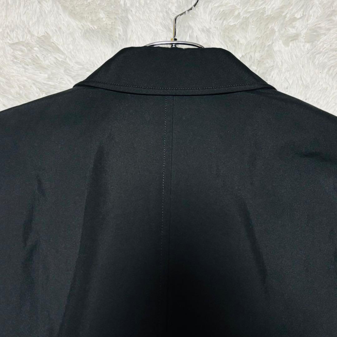美品 バーバリー ブラックレーベル ステンカラーコート ノバチェック ブラック