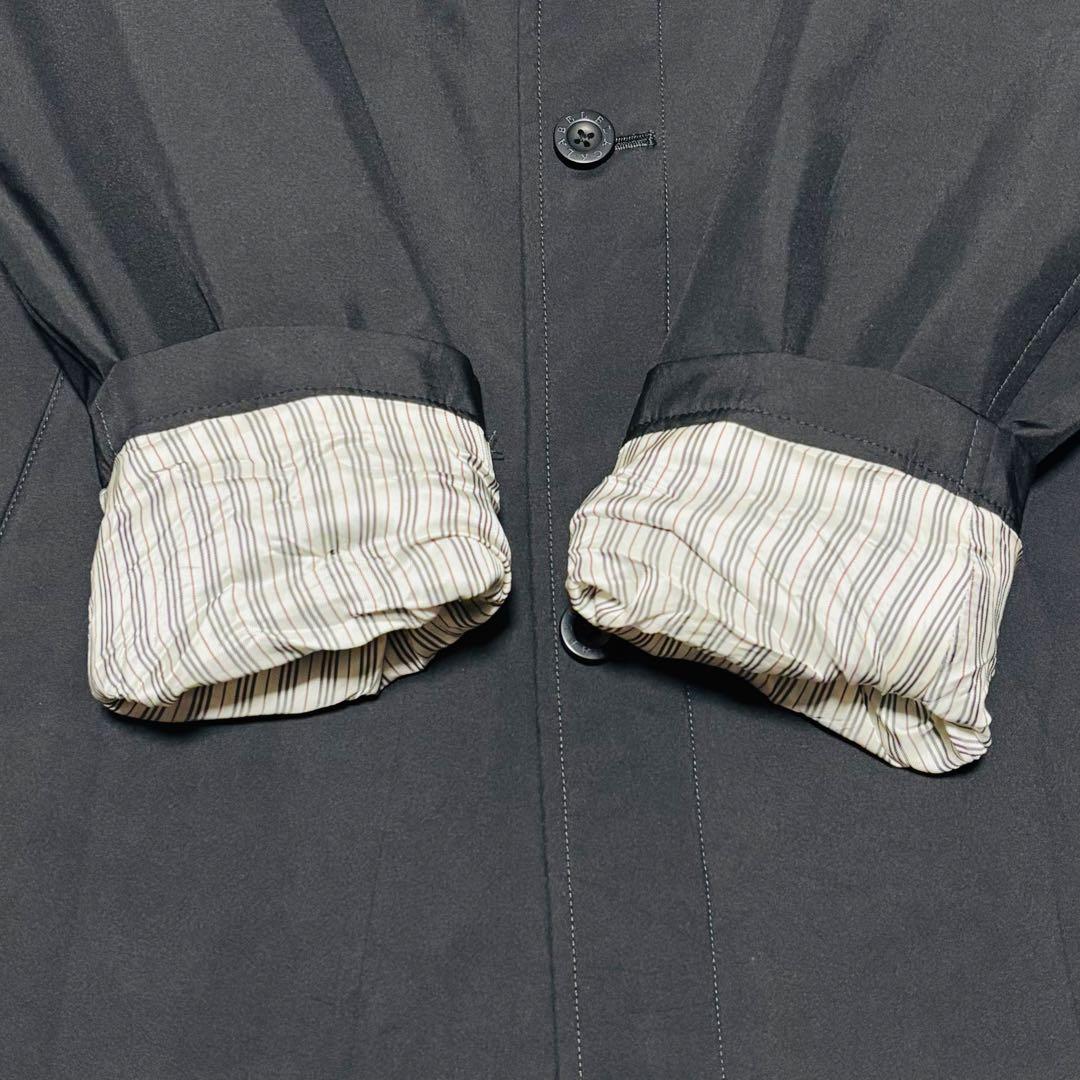 美品 バーバリー ブラックレーベル ステンカラーコート ノバチェック ブラック