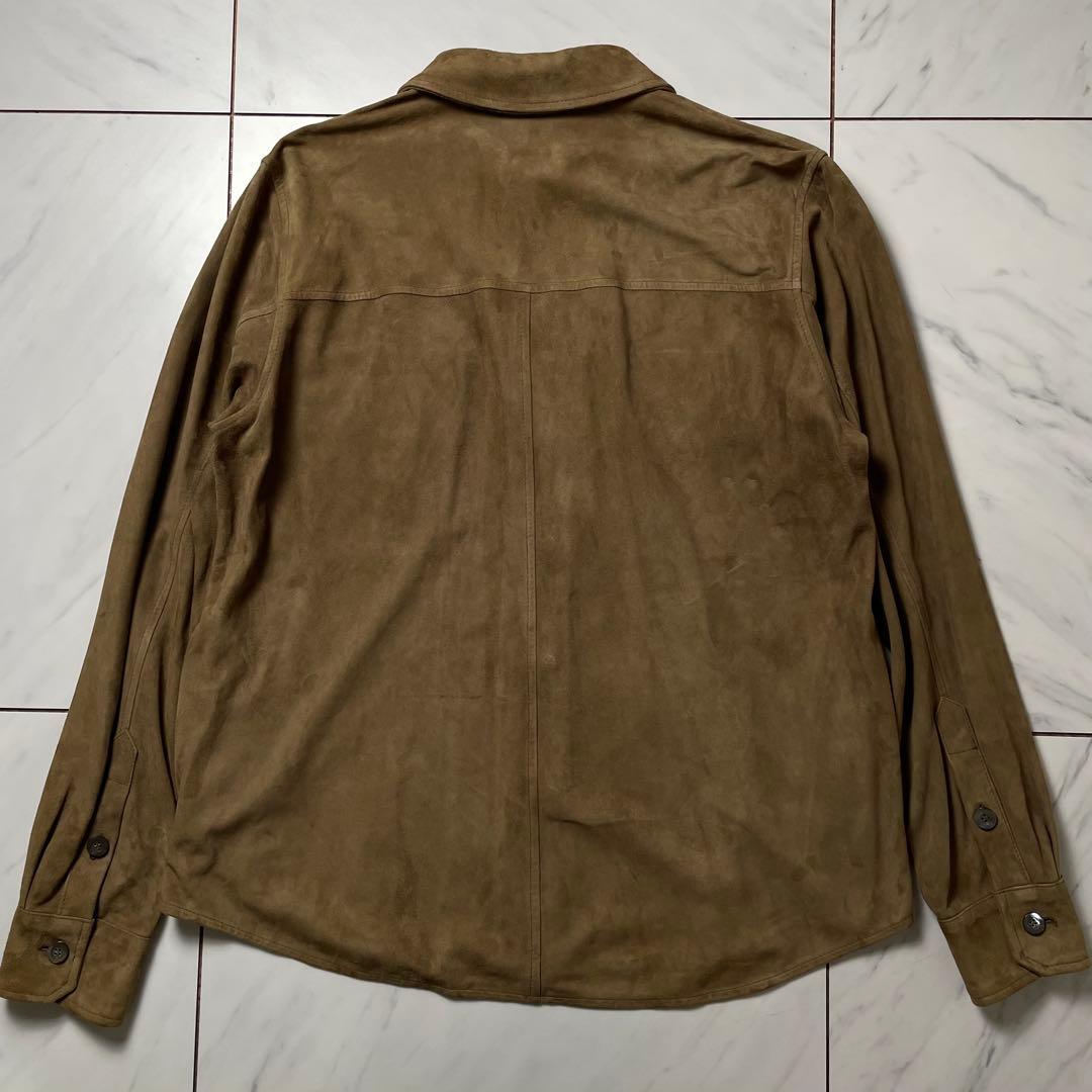Cinquanta ゴートスエード シャツジャケット 山羊革 ブラウン 48