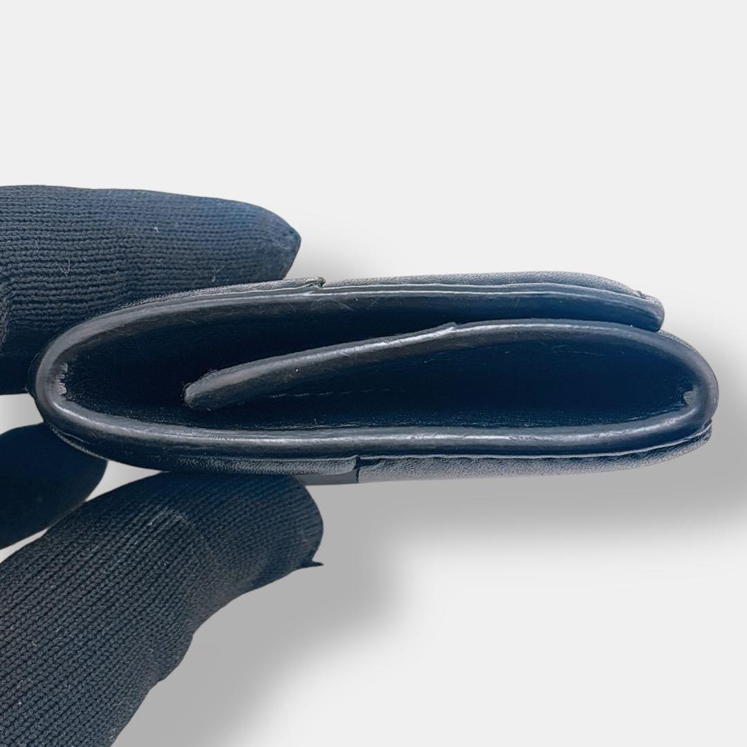 美品 現行 ボッテガヴェネタ カセット ケース ブラック レザー RFID