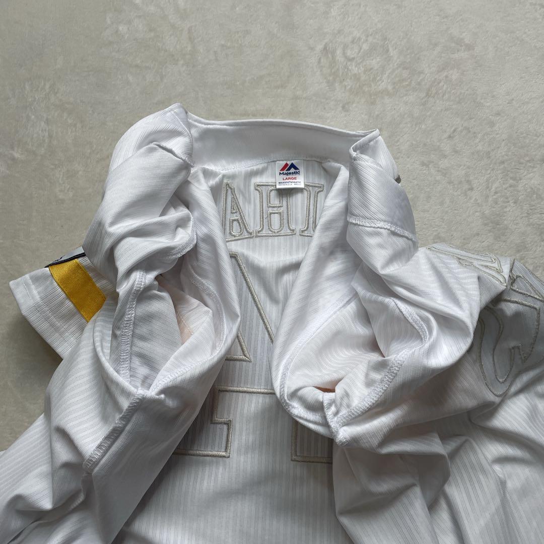 未使用に近い　Majestic ソフトバンクホークス　栗原選手　24 Lサイズ