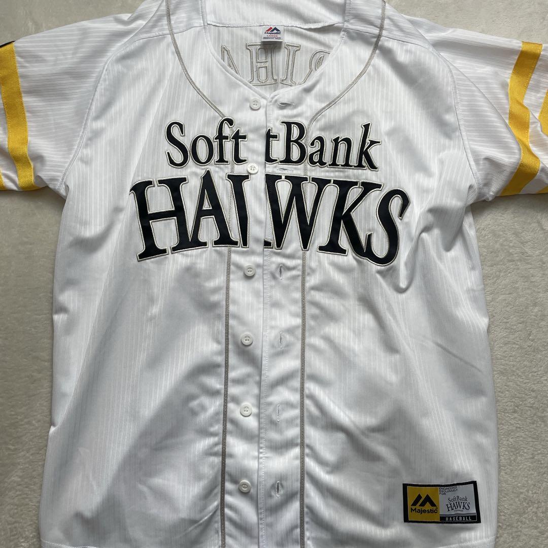 未使用に近い　Majestic ソフトバンクホークス　栗原選手　24 Lサイズ