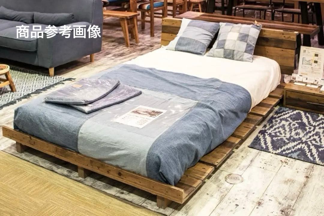 【送料込】CASA HILS 西海岸スタイル　ローベッド　ダブルサイズ