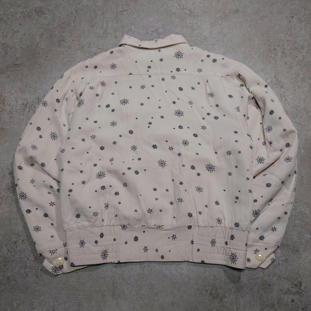 Dry Bones レーヨンギャバジャン スキー柄 スノーフレーク M