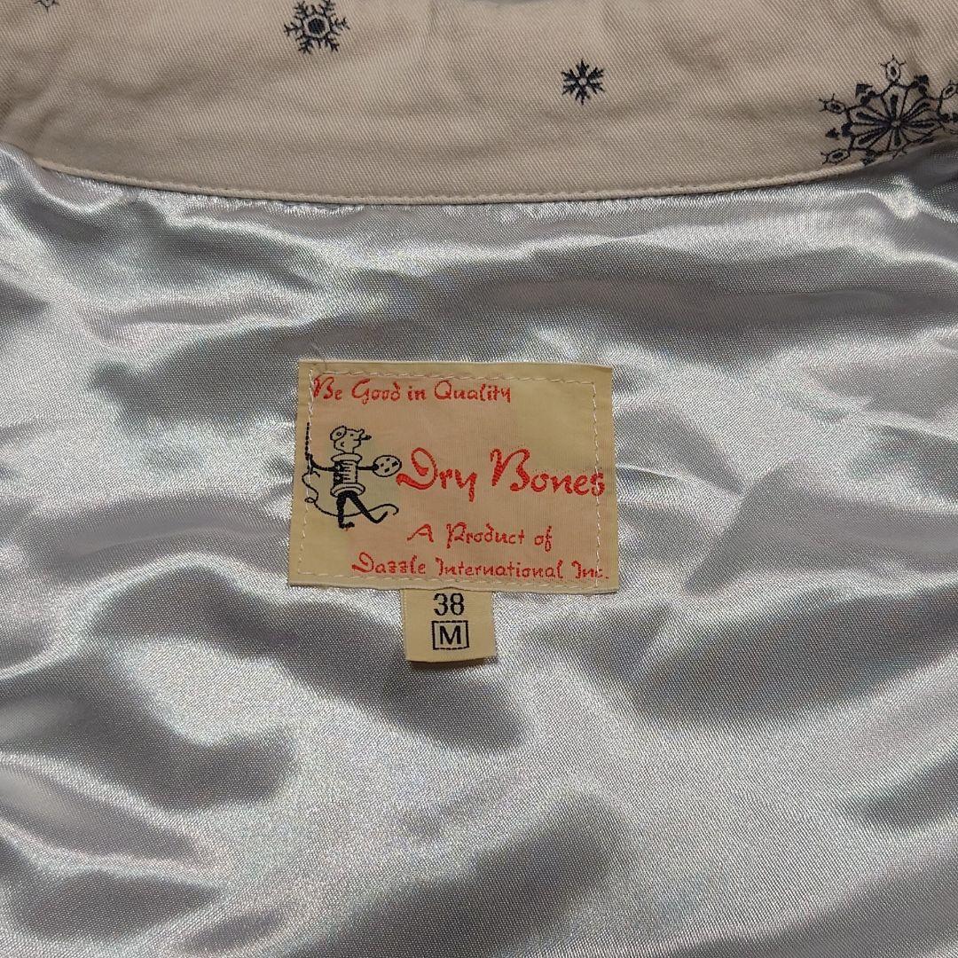 Dry Bones レーヨンギャバジャン スキー柄 スノーフレーク M