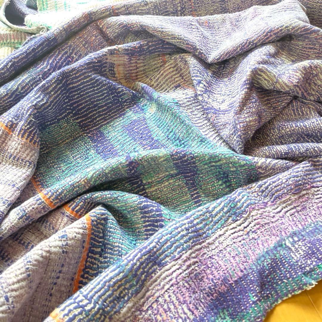 大判　138×200 インド　ヴィンテージカンタキルト　リバーシブル