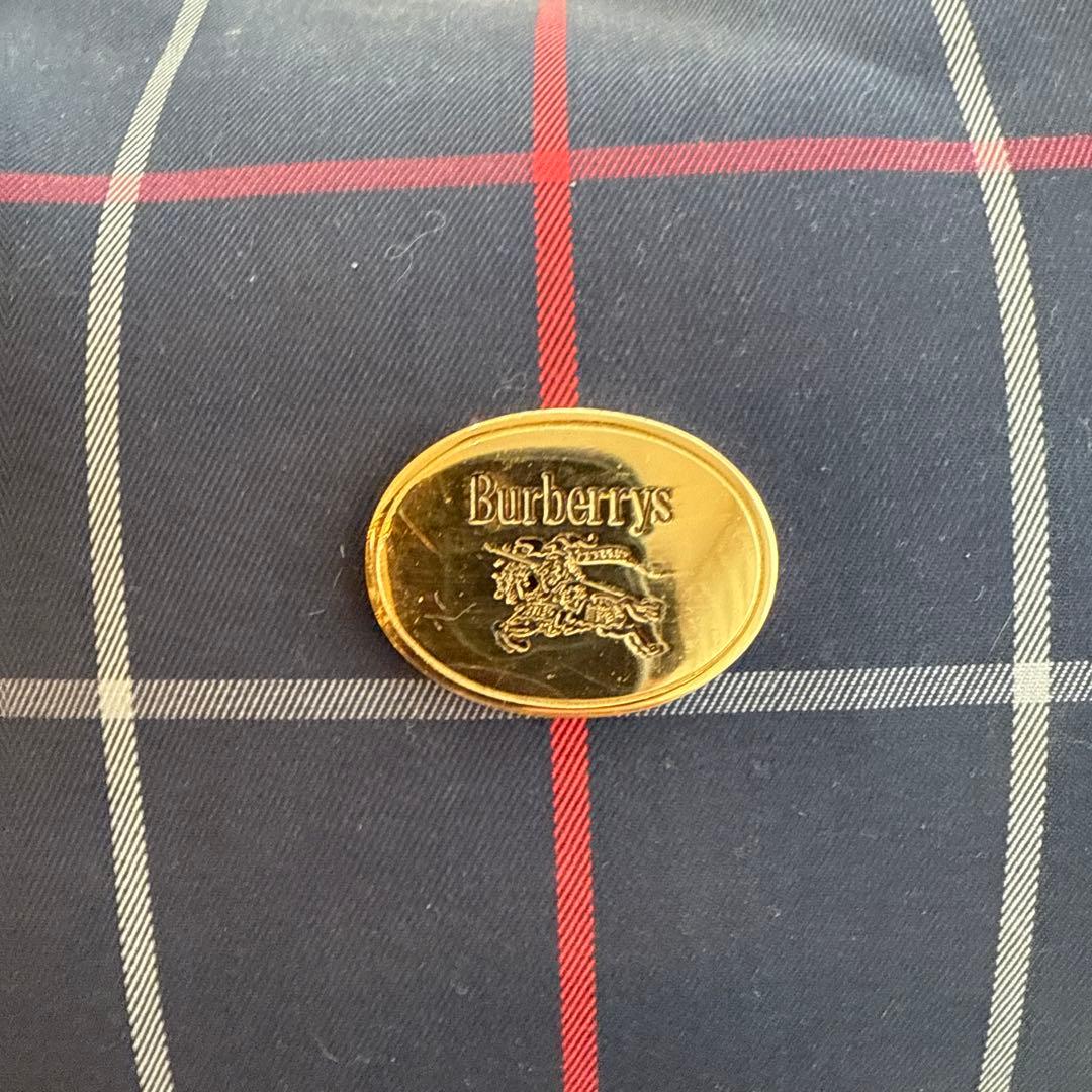 りんご　Burberrys チェック柄 ボストンバッグ　バーバリー