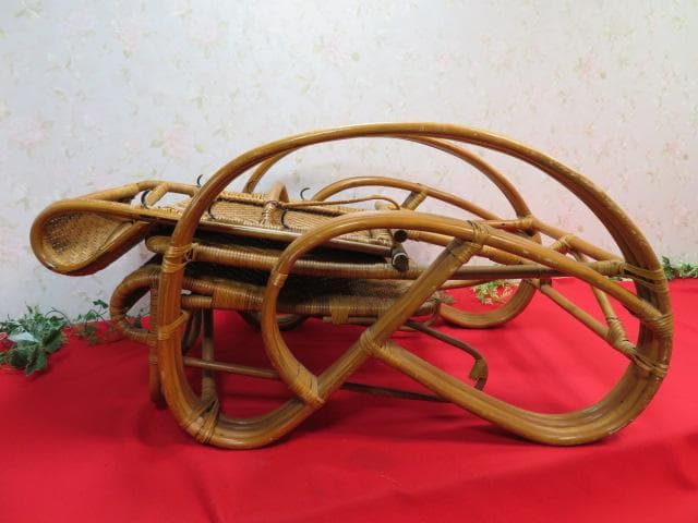 shiba26FF410 籐のリクライニングチェア 軽量3段ラタン椅子スラ