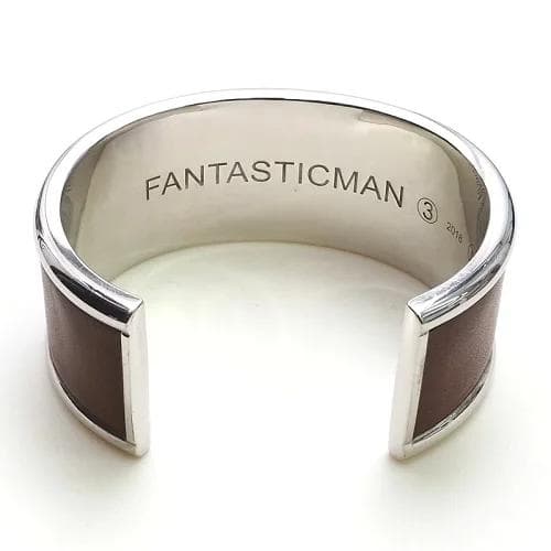 C0345S 未使用 FANTASTIC MAN バングル ブラウン×シルバー