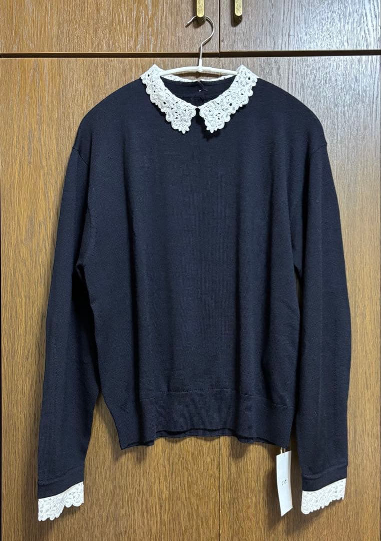 【未使用】23区 ニット 38 ネイビー ②