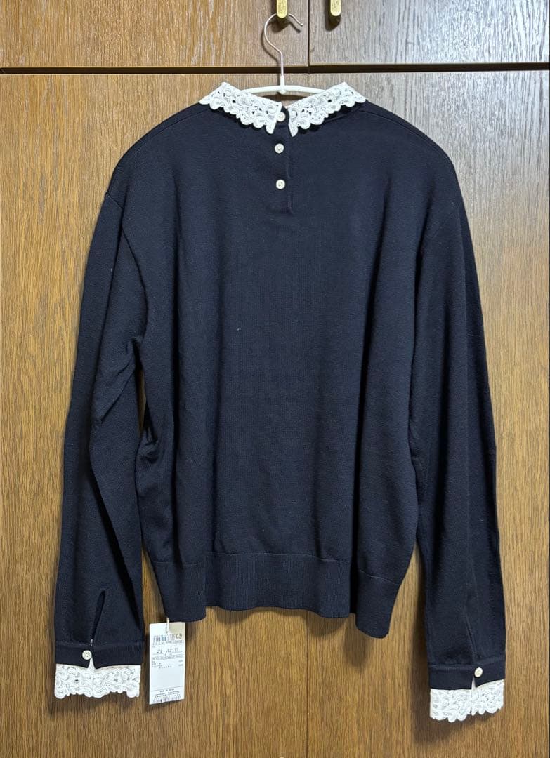 【未使用】23区 ニット 38 ネイビー ②