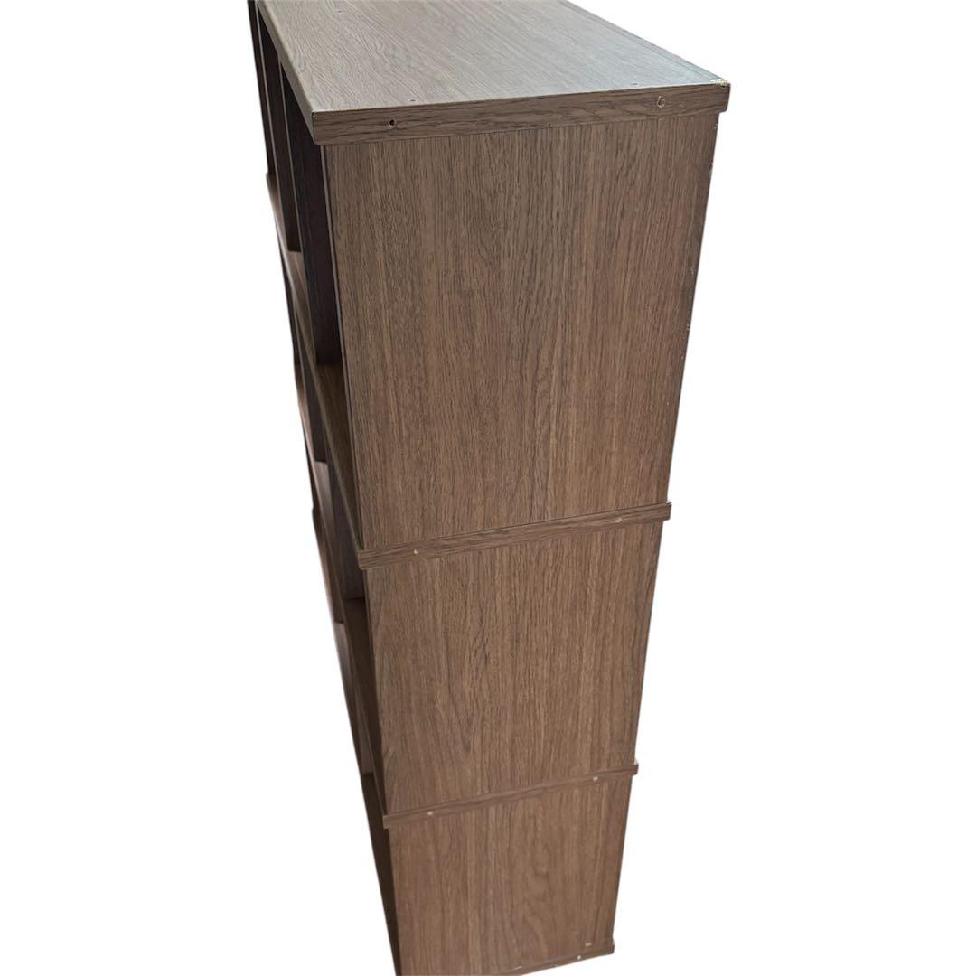 ウォールナット　シェルフ　木製オープンラック　3列×3段