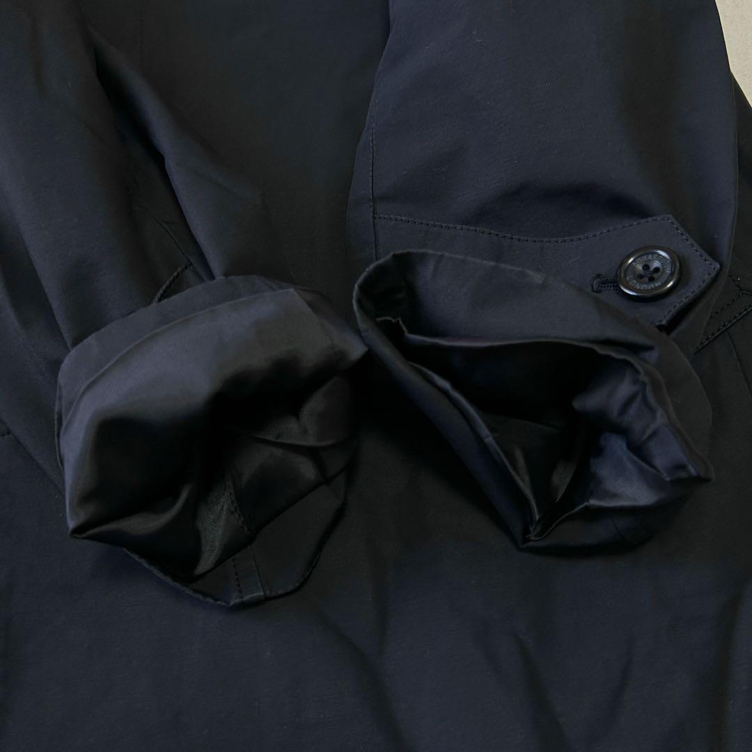 美品 9万 アクアスキュータム ダウンライナー ステンカラーコート40 黒 現行