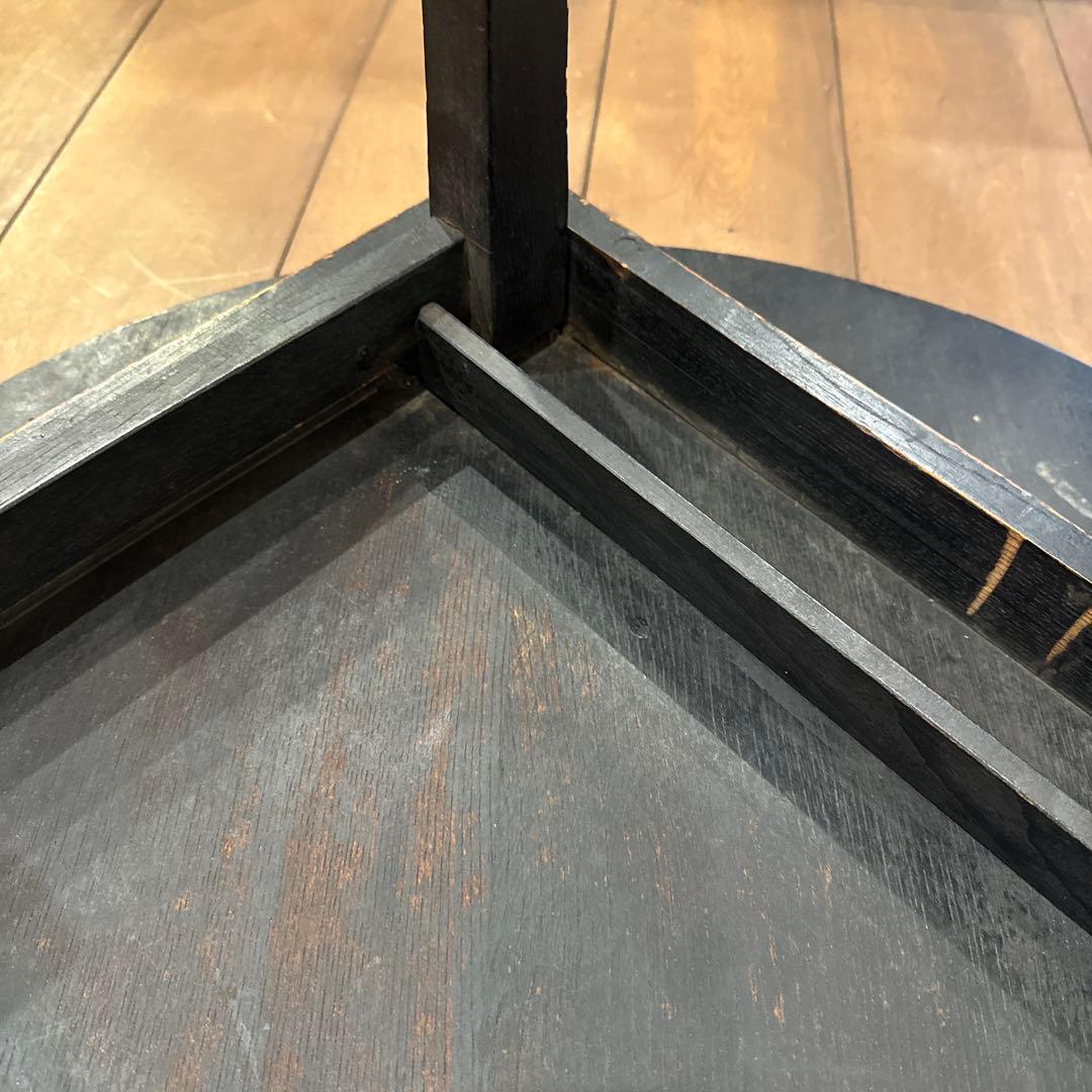 【ひの】木製ちゃぶ台 折り畳み レトロ 古家具