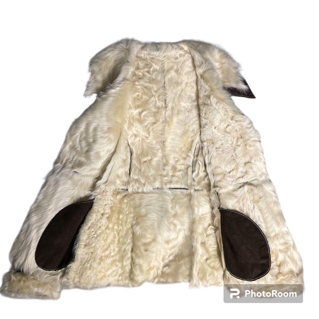 【希少】レザージャケット 羊革 フォックスファー ブラウン 北川 東京 11号