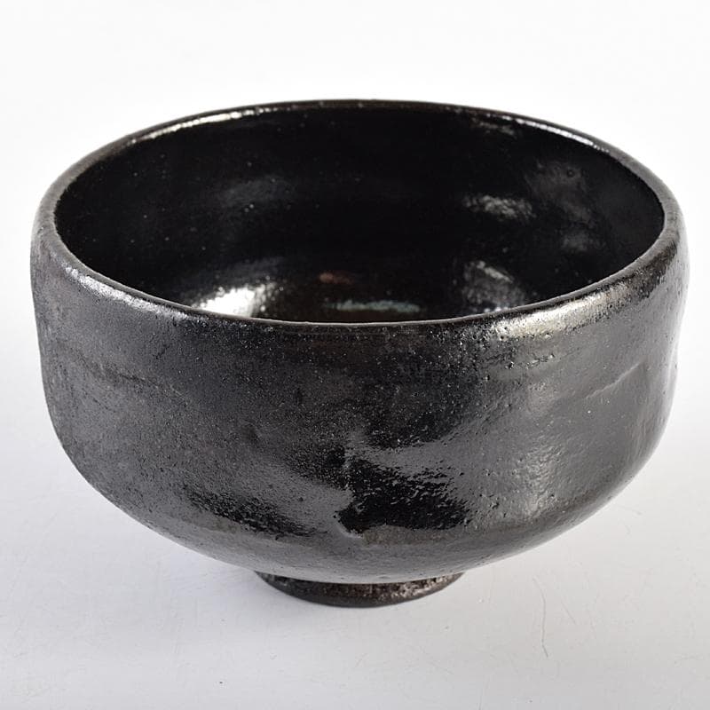 茶道具　楽吉左衛門　黒楽茶碗　時代箱付　M　R8543