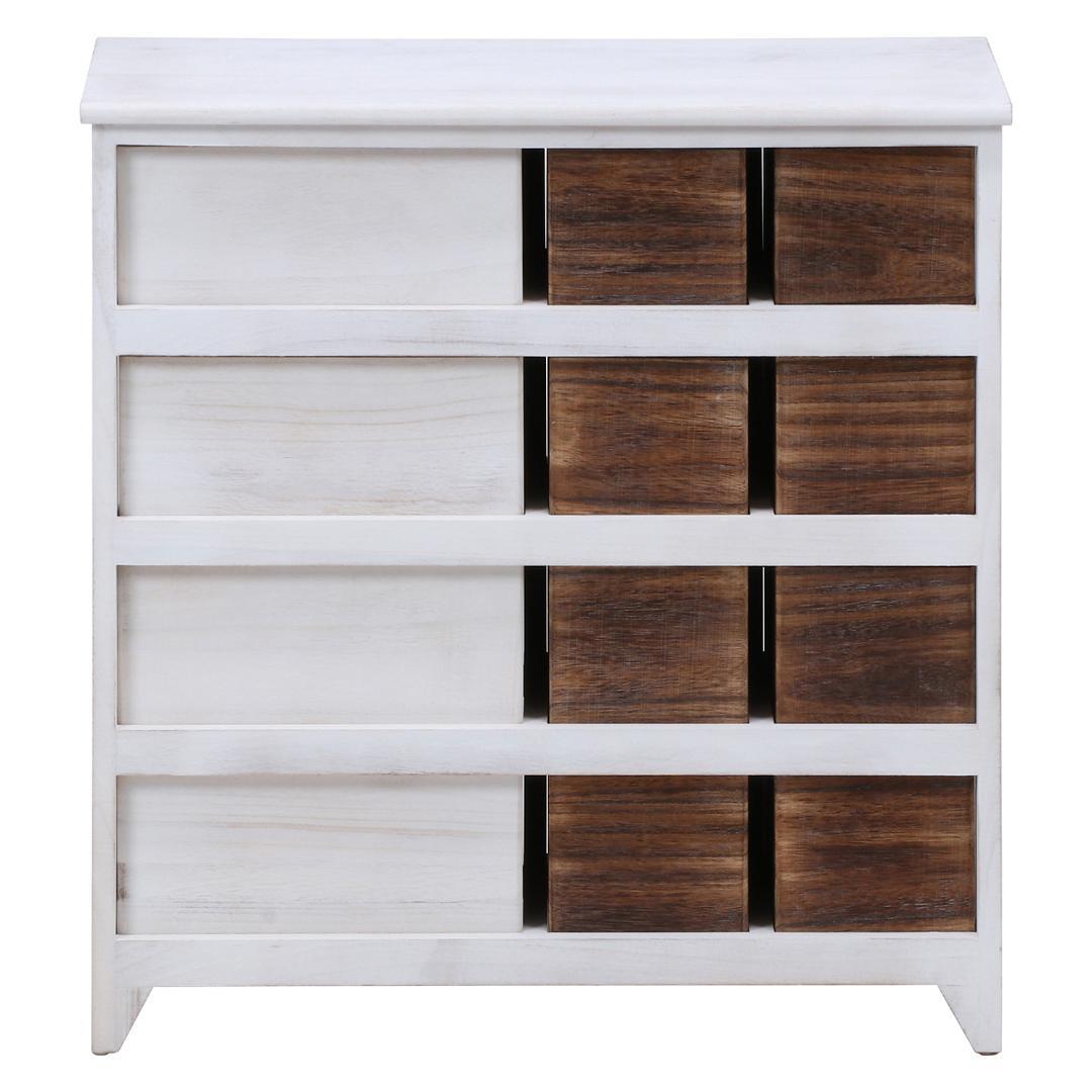 カントリーテイスト マルチチェスト 4段12杯