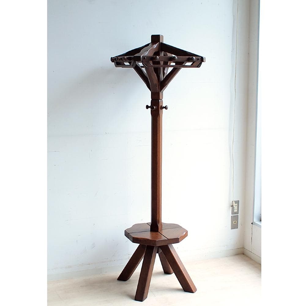 無垢材 ダッチカントリースタイル ポールハンガー 帽子 コート掛けZR24102