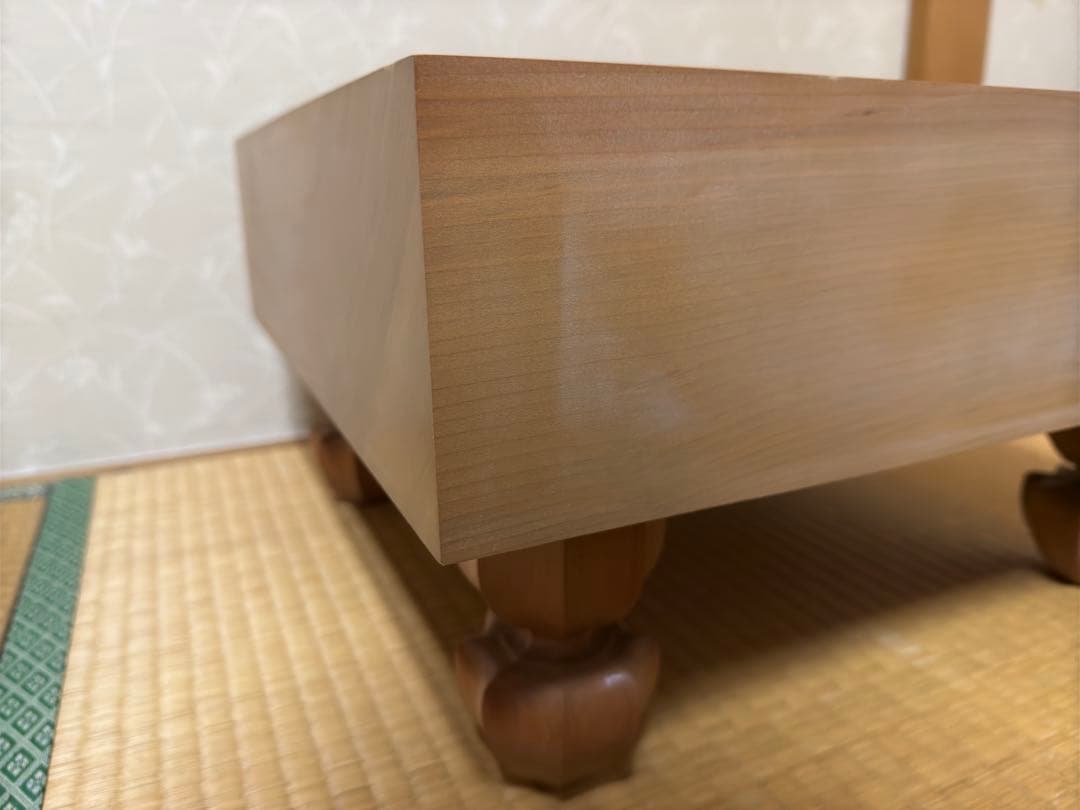 高級囲碁　 囲碁盤 碁石 蛤　木製 碁盤 脚付 高さ25cm 桂 碁笥　美栄