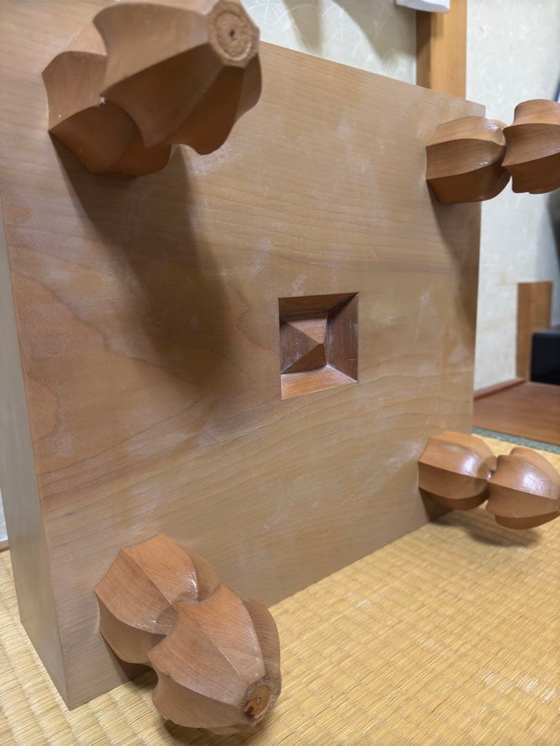 高級囲碁　 囲碁盤 碁石 蛤　木製 碁盤 脚付 高さ25cm 桂 碁笥　美栄