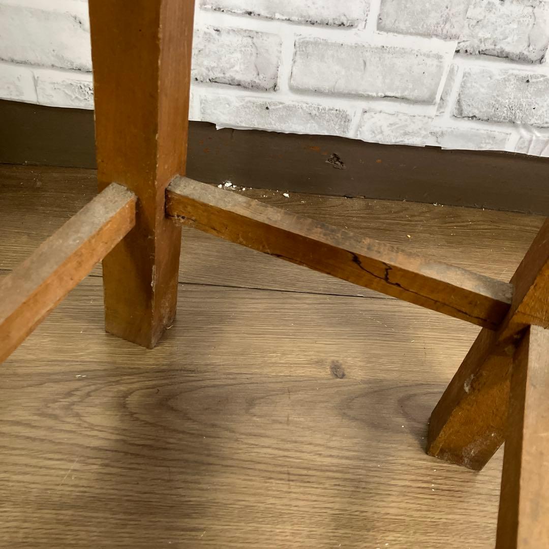 A-3 アンティーク 木製スツール 図工椅子 レトロ 飾り台 ヴィンテージ古家具