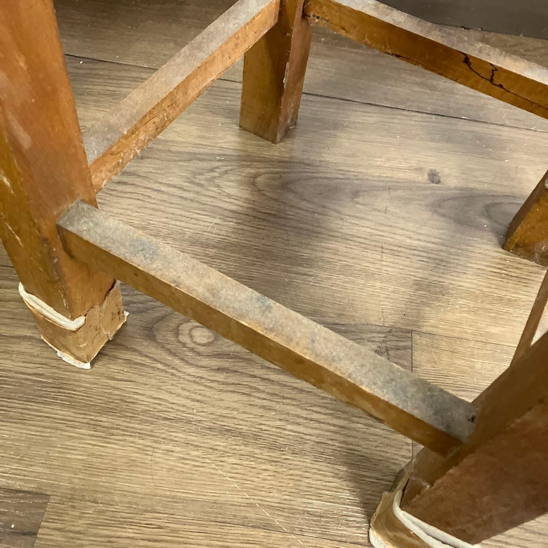 A-3 アンティーク 木製スツール 図工椅子 レトロ 飾り台 ヴィンテージ古家具