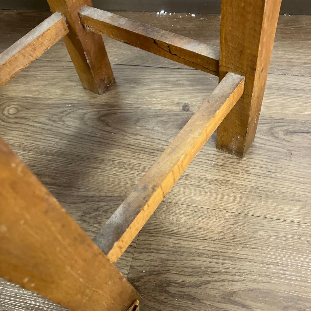 A-3 アンティーク 木製スツール 図工椅子 レトロ 飾り台 ヴィンテージ古家具