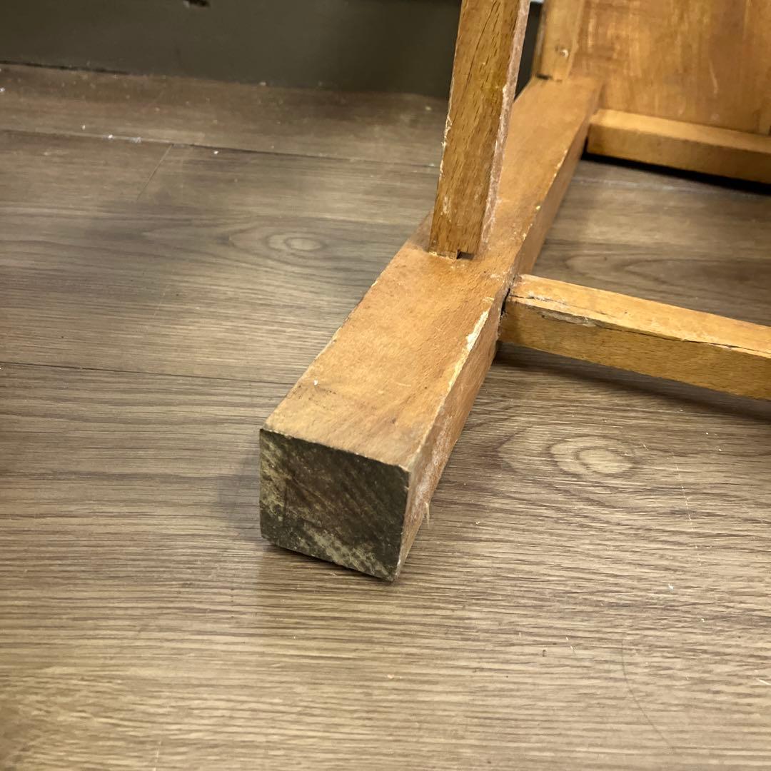 A-3 アンティーク 木製スツール 図工椅子 レトロ 飾り台 ヴィンテージ古家具