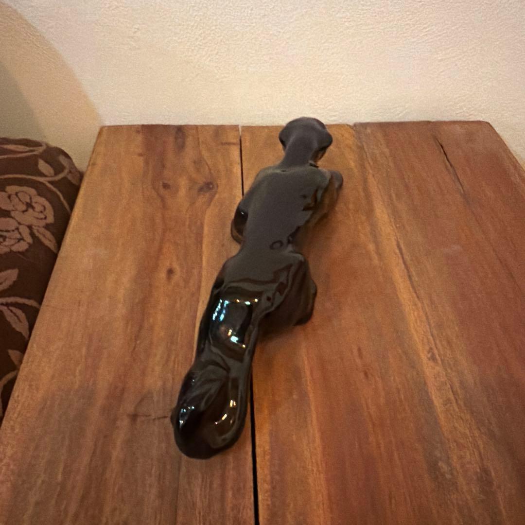 ブラックパンサー 陶器　置物　ミッドセンチュリー　ヴィンテージ　50-60s