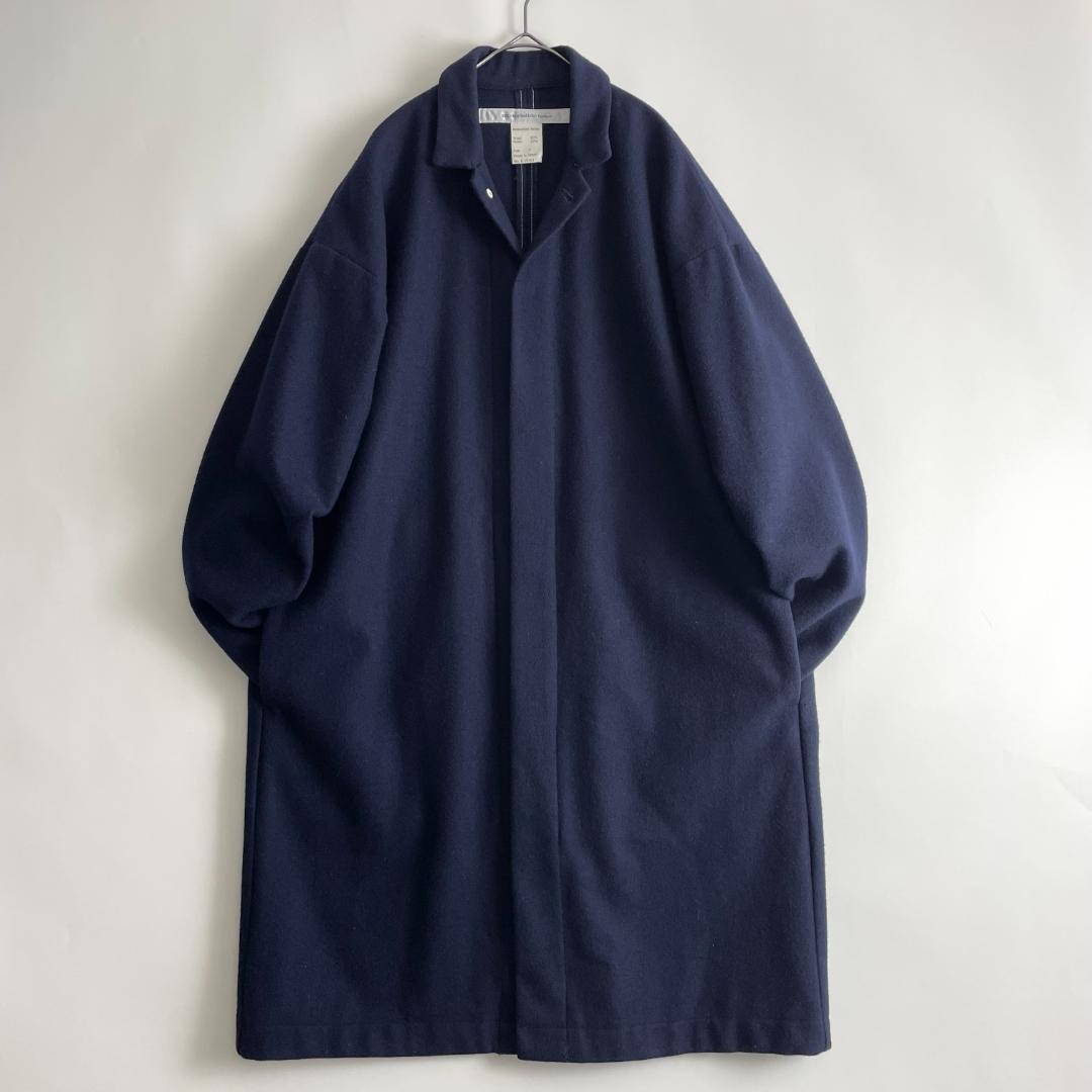 美品 EEL (kc) ドロップショルダー オーバーコート ウールメルトン 比翼