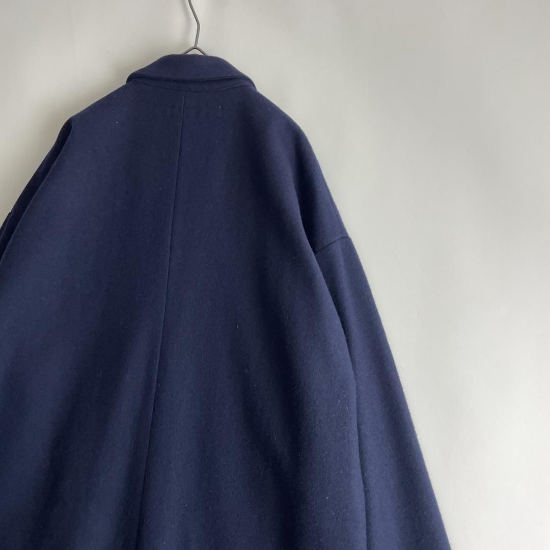美品 EEL (kc) ドロップショルダー オーバーコート ウールメルトン 比翼
