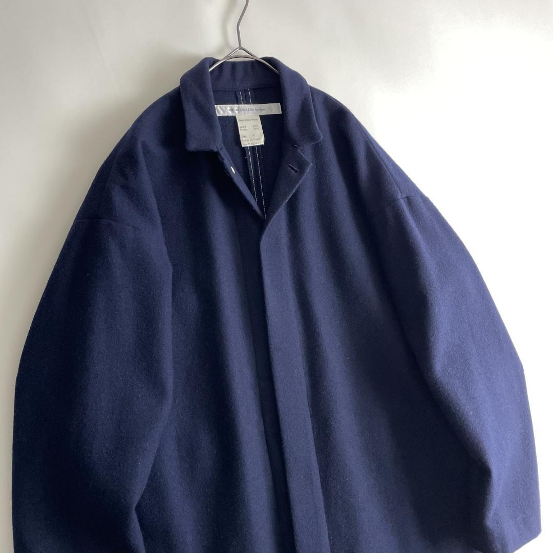 美品 EEL (kc) ドロップショルダー オーバーコート ウールメルトン 比翼