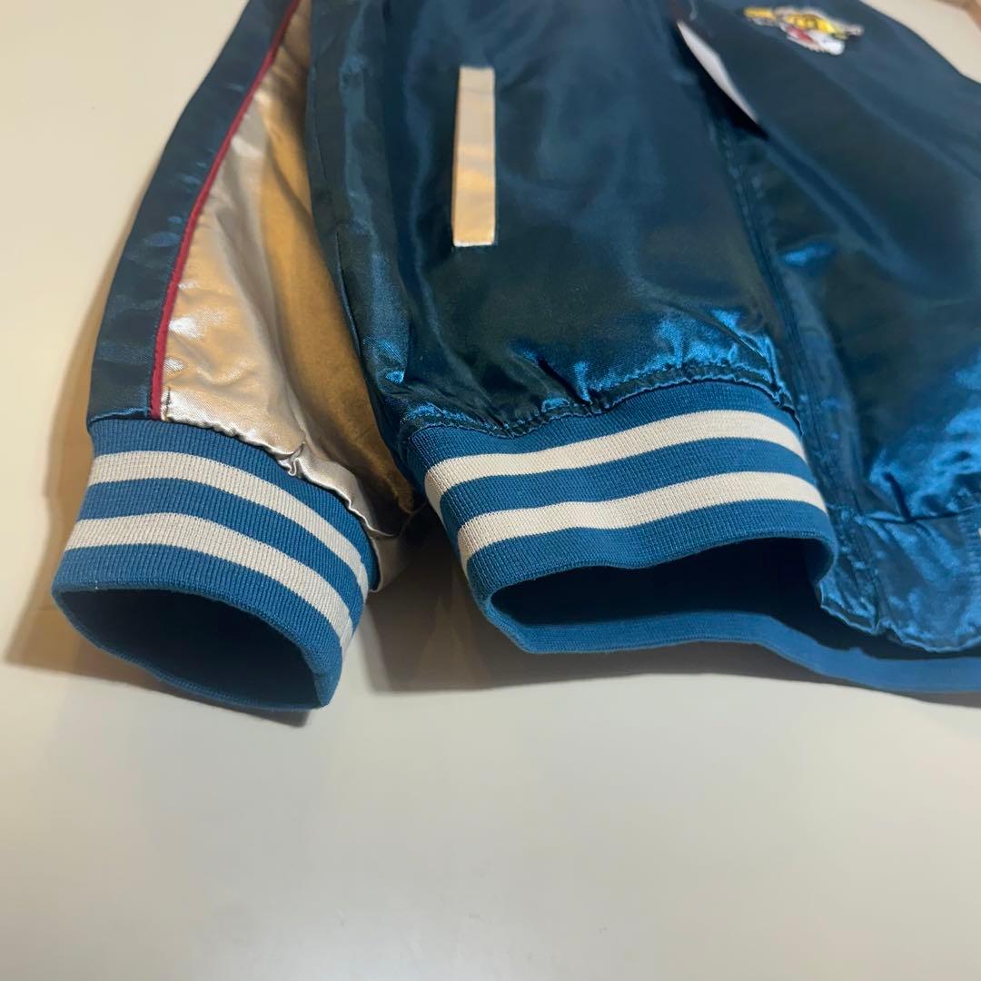 【新品未使用】刺繍スカジャン 虎×富士 ブルー L〜XL 和柄 ブルゾン