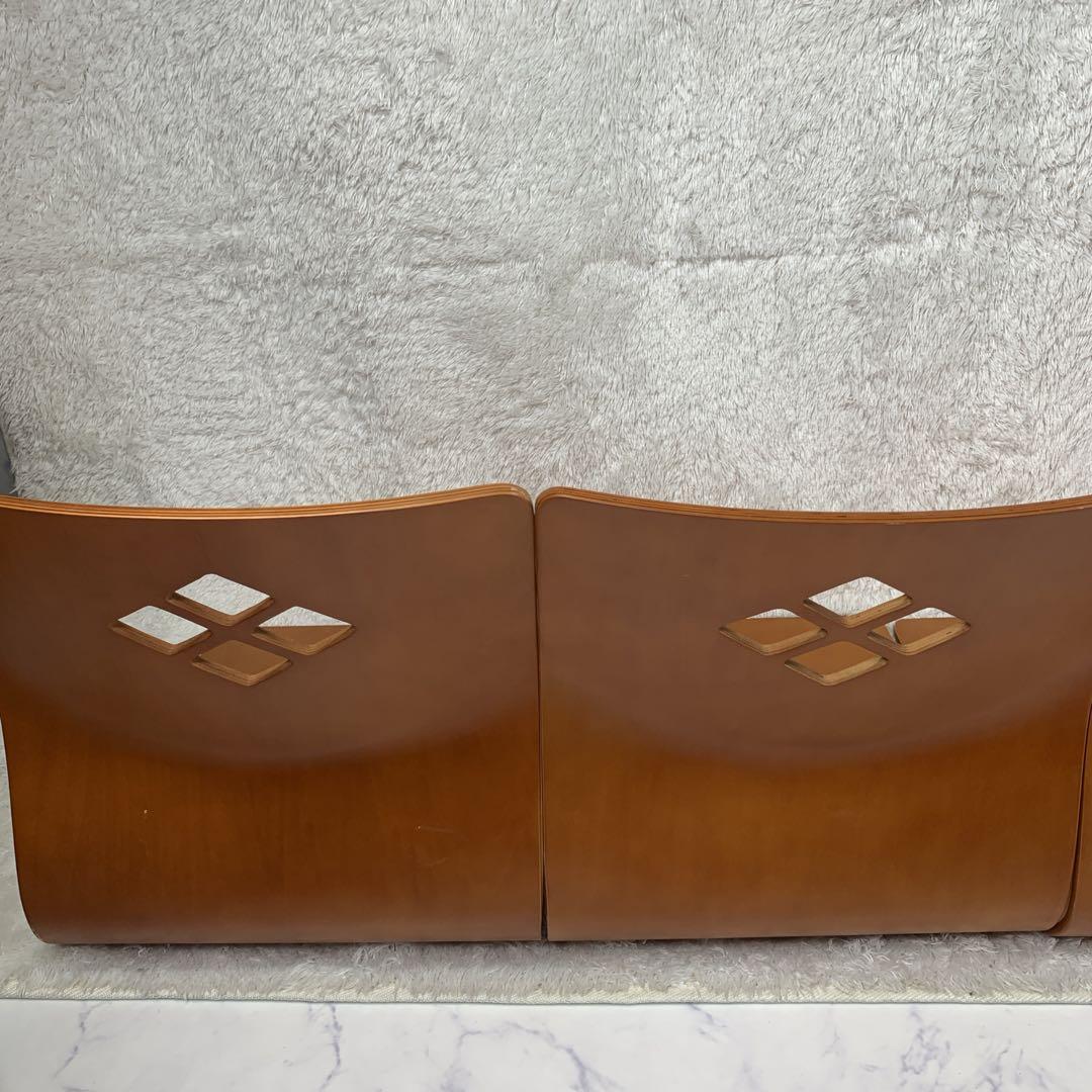 【美品】木製座椅子4脚セット　曲げ木 座敷椅子　チェア