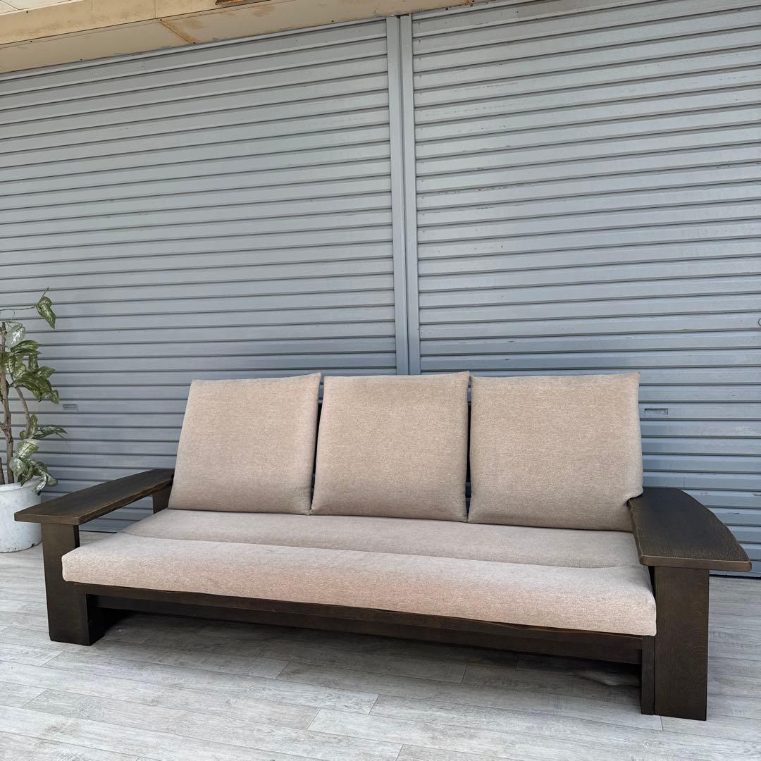 イバタインテリア 飛騨家具 木製フレーム 三人掛けソファー