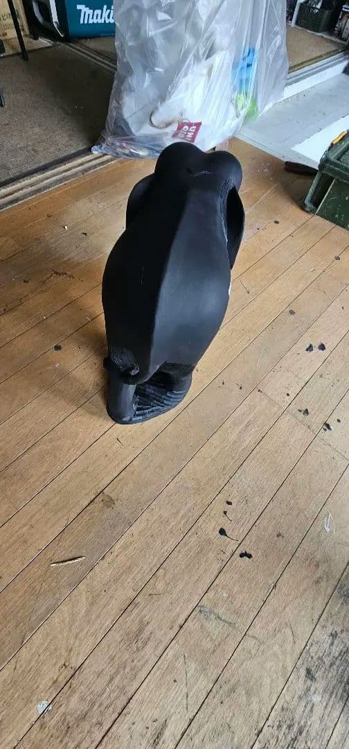 アジアン雑貨　木彫り　 象　置物　つや消し　ブラック　ストリート系