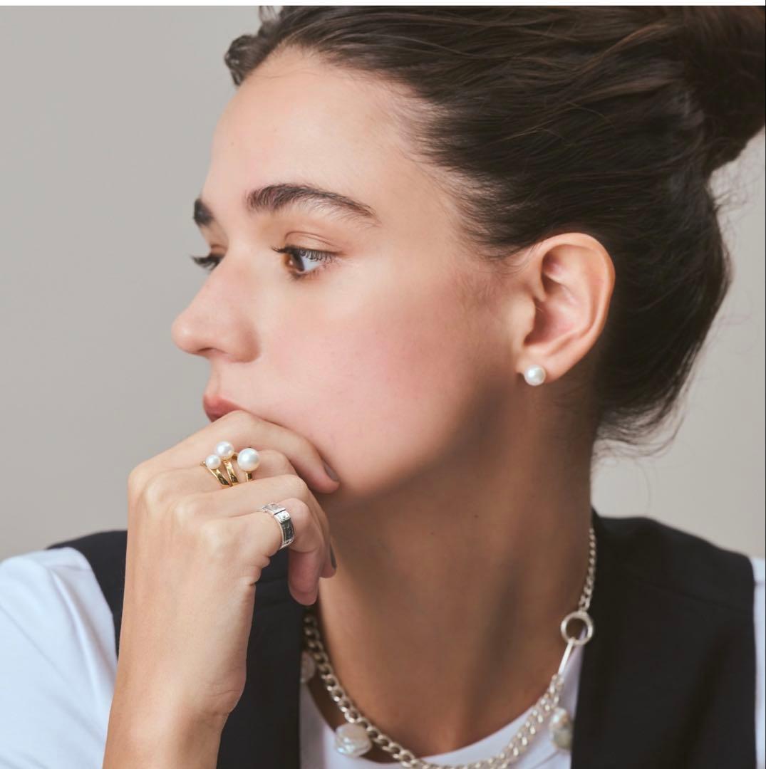 アガット　シルバーピンキーリング3号