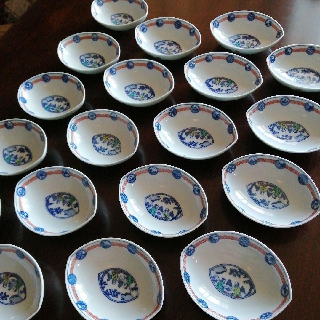 中国唐物　色絵向付　19客　14.5cm