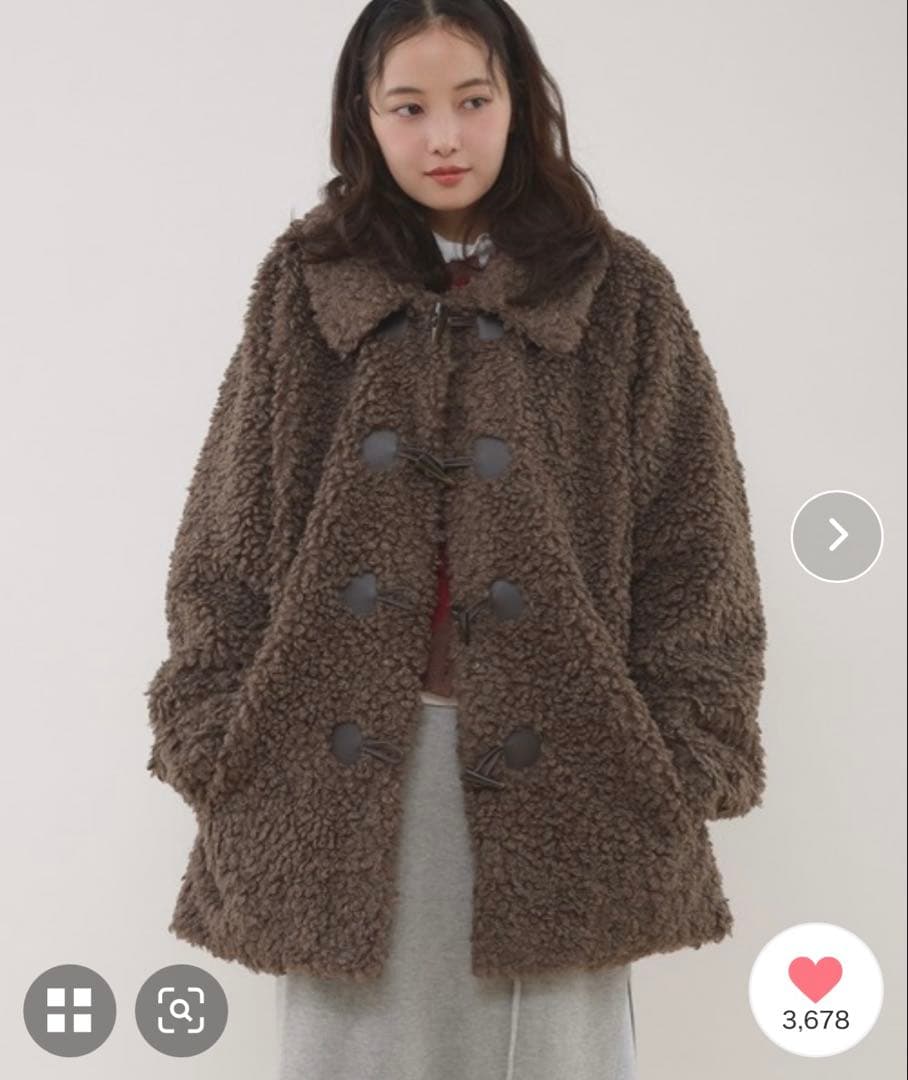 MUHET/プードルシャギーダッフルコート