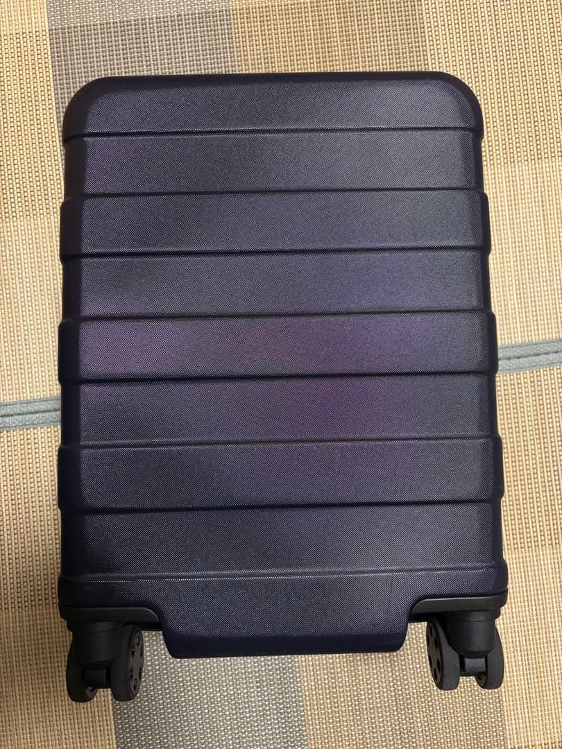 無印良品 バーを自由に調節できるキャリーケース　ネイビー 20L