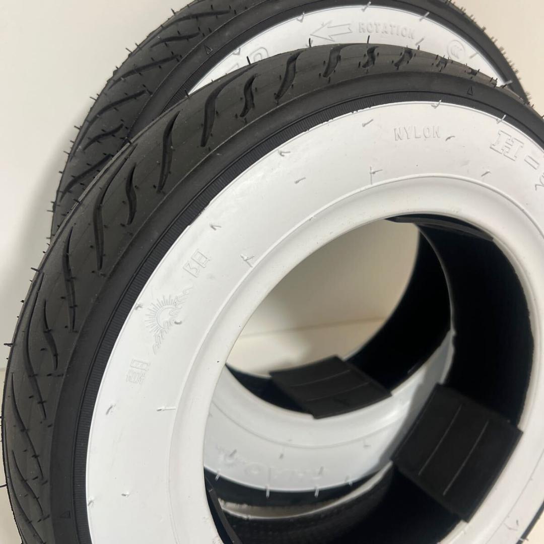 ホワイトリボンタイヤ 3.00-8 2本セット(モンキー DAX モトコンポ )