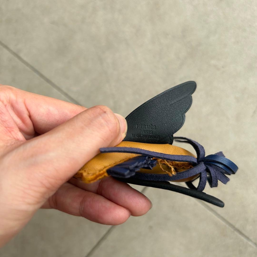 【ジャンク】エルメス ロデオペガサスセサミ ノワール ブルーサフィール チャーム